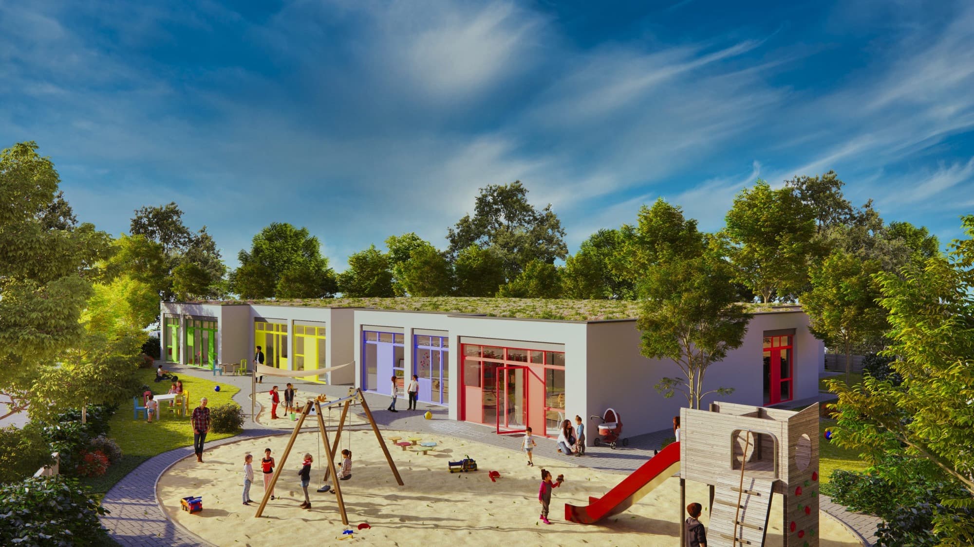 Tecklenburg stellt neuen Kindergarten in Moers fertig