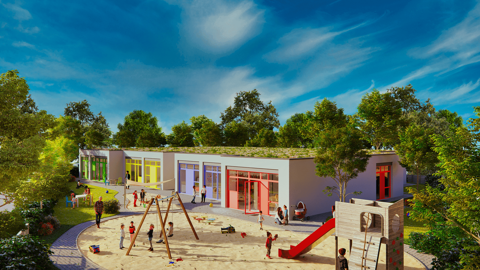 Tecklenburg stellt neuen Kindergarten in Moers fertig
