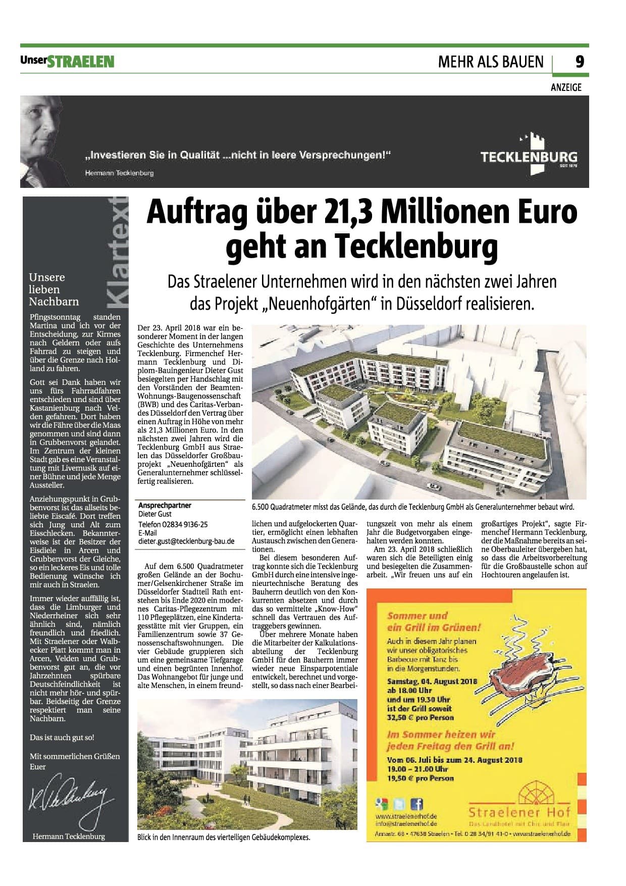 Tecklenburg builds in Kempen