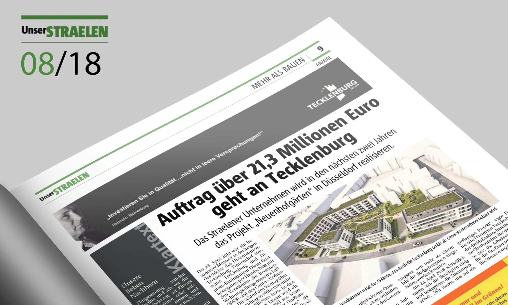 Auftrag über 21,3 Millionen Euro geht an Tecklenburg