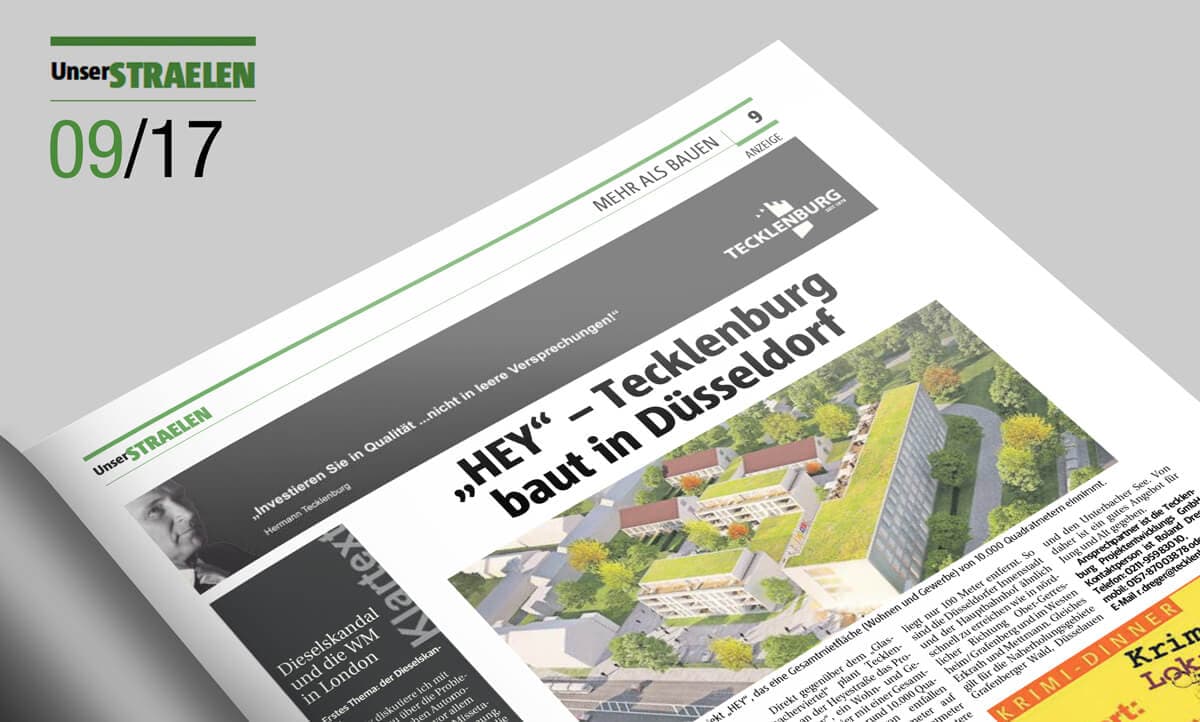 “HEY” – Tecklenburg baut in Düsseldorf